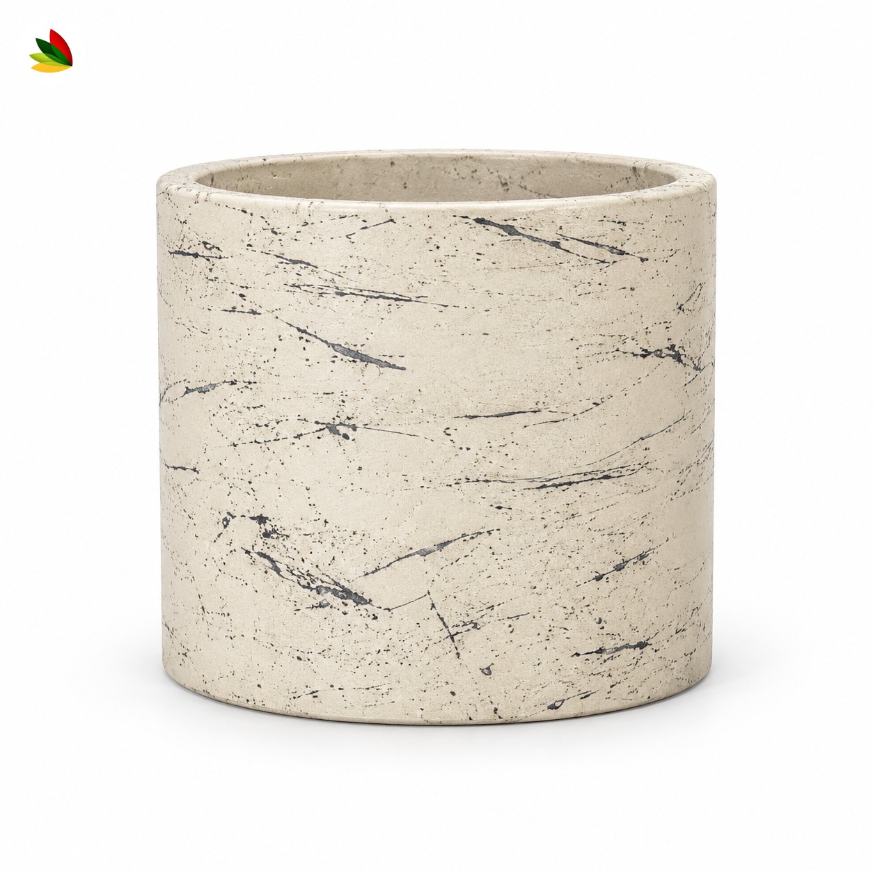 Cilindro marmolado · Blanco marmolado de fibrocemento