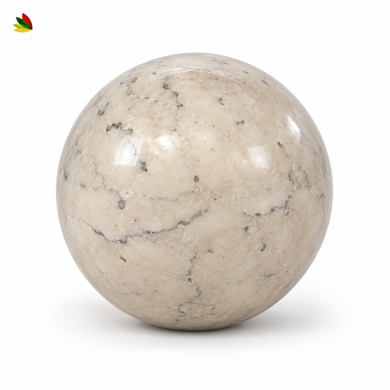 Esfera decorativa marmolada · Marfil marmolado