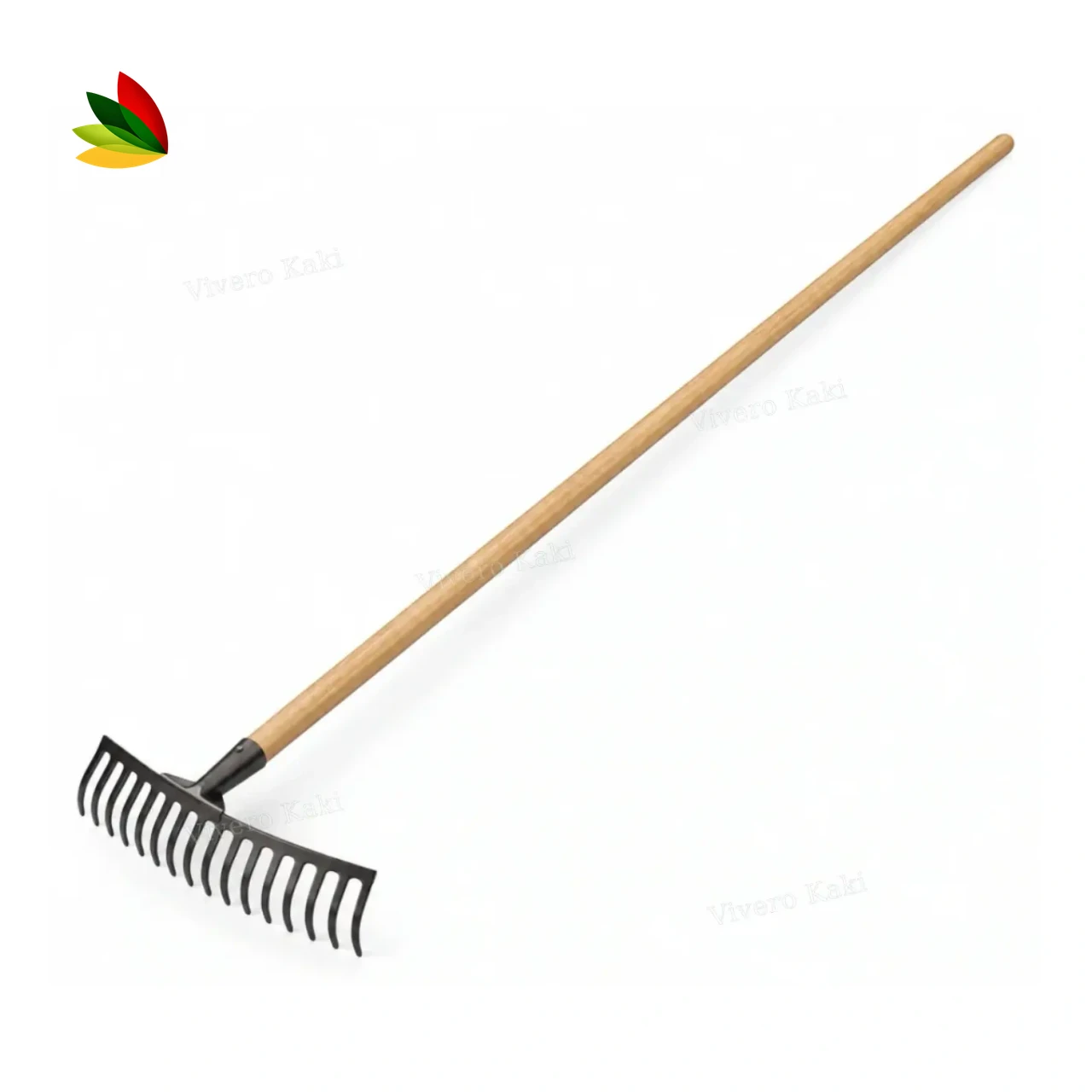 Rastrillo curvo liviano 16 dientes con cabo 150 cm