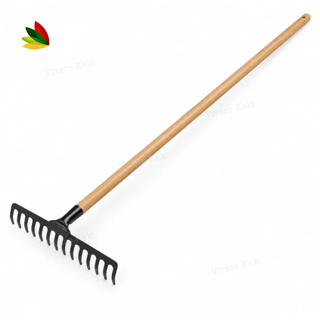 Rastrillo curvo liviano 14 dientes con cabo 150 cm