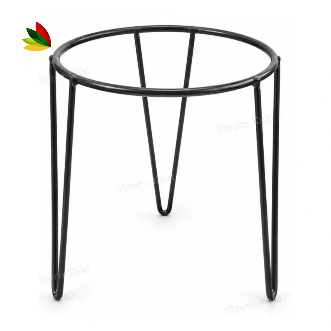 Pie bajo con aro y 3 patas · 14–16 cm