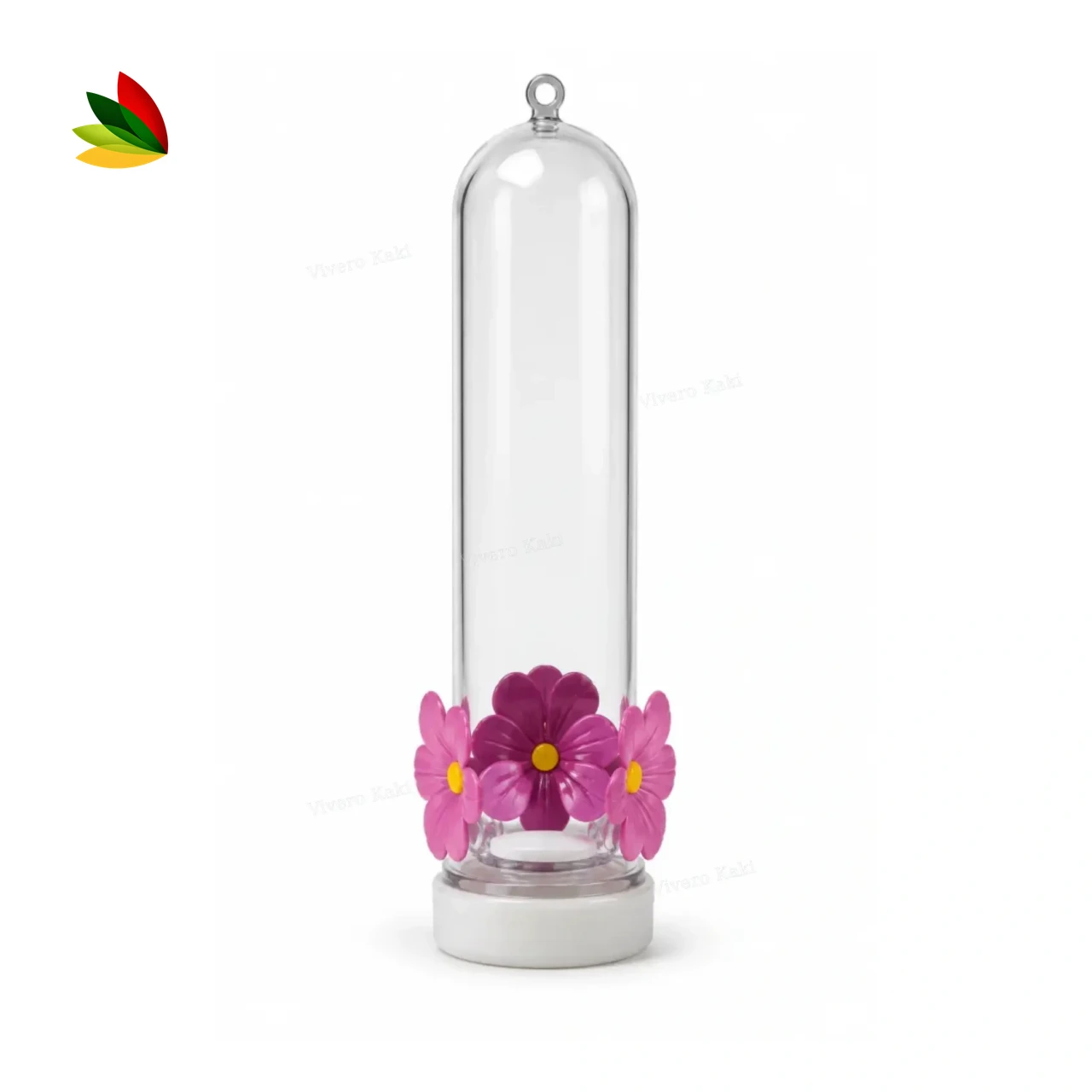 Bebedero de picaflor tubo 3 flores N° 2