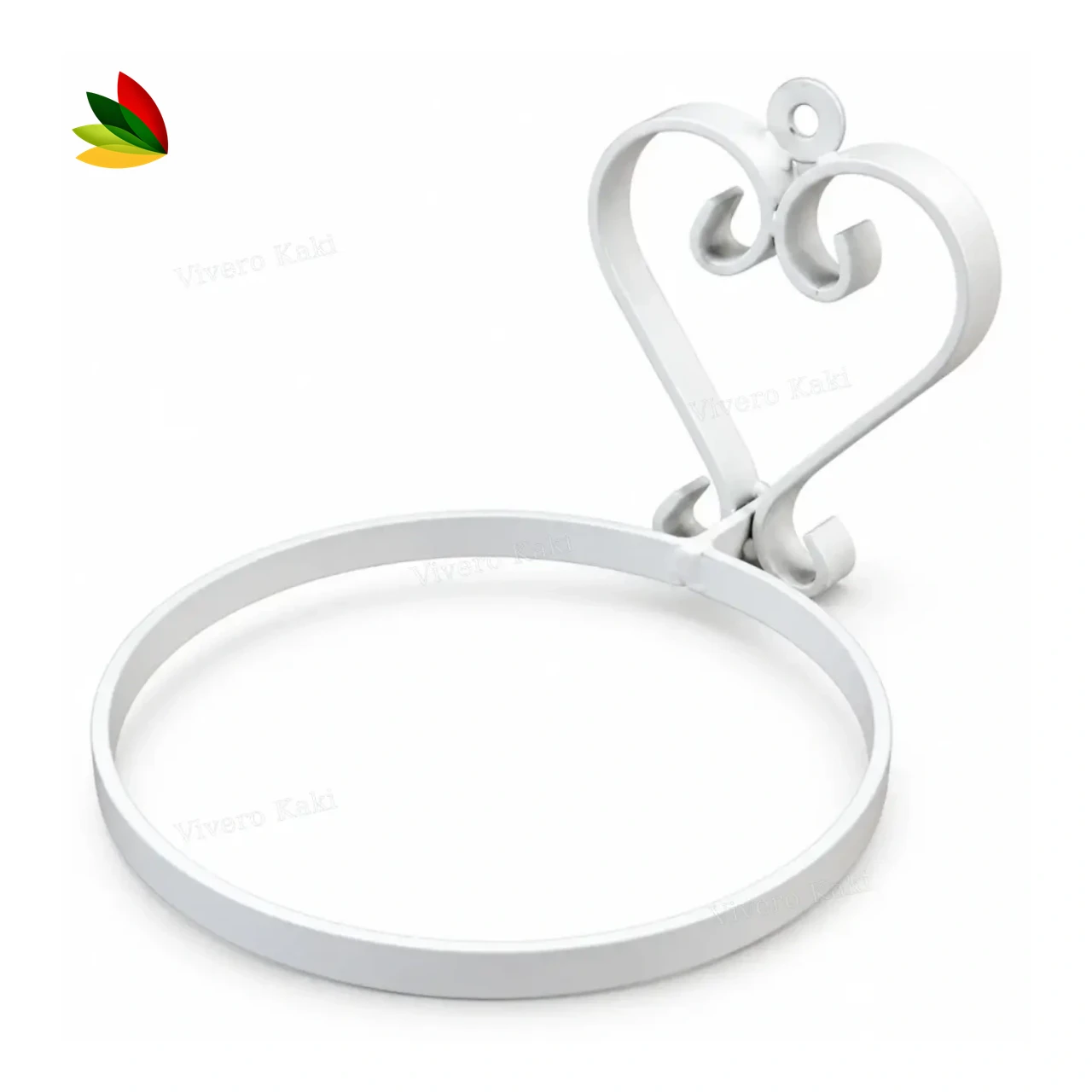 Soporte corazón con aro · Diámetro 14–12 cm