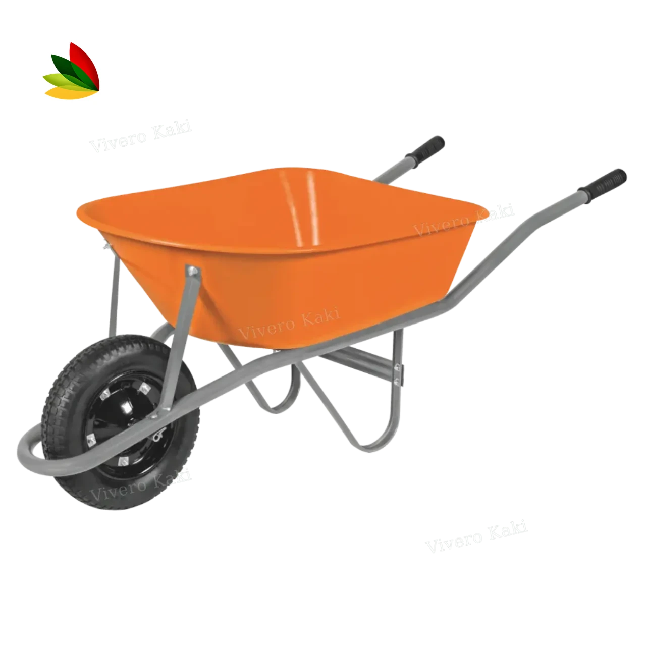 Carretilla caja plástica 3,5 mm 55 lts llanta neumática