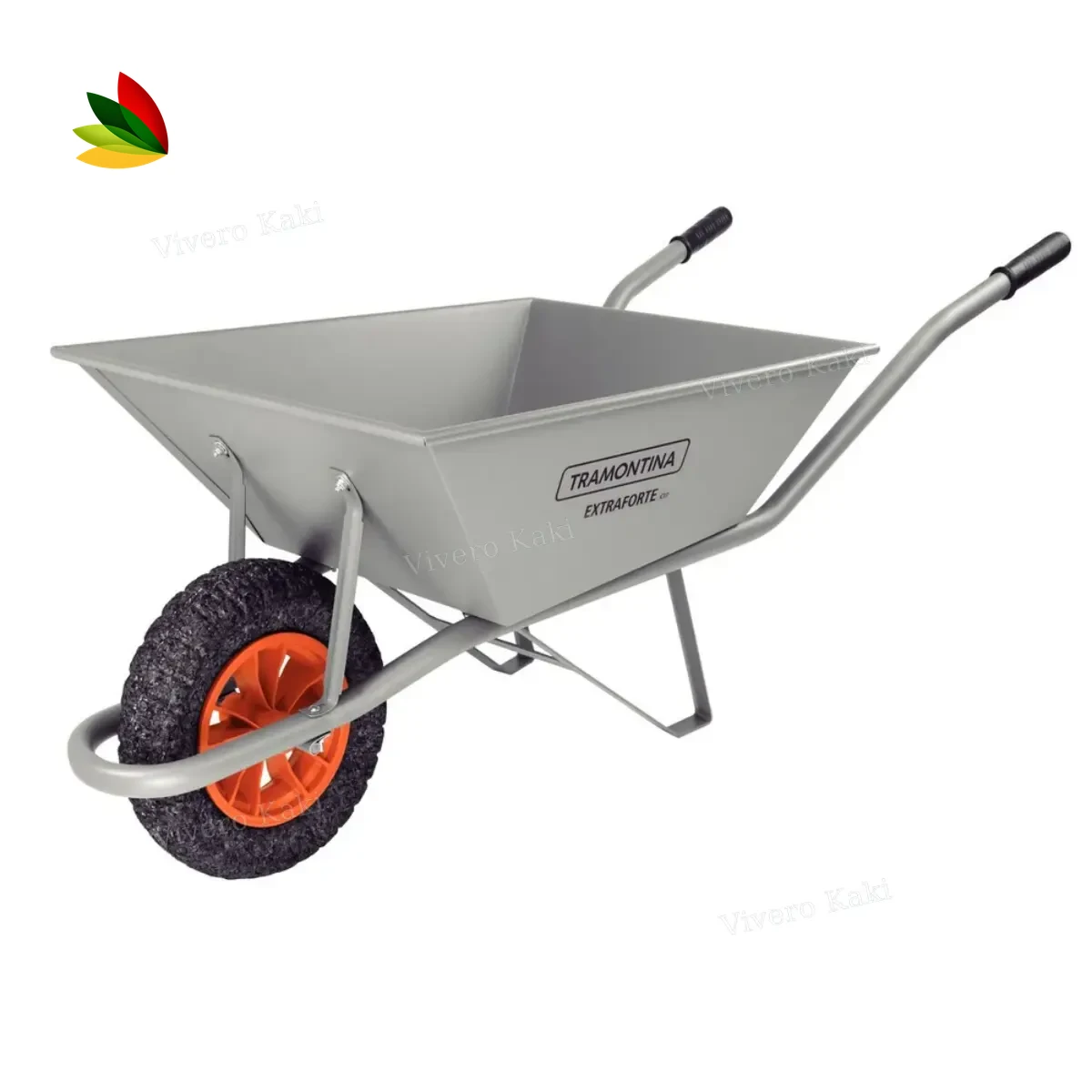 Carretilla metalica extraresistente 0,90m-65l llanta maciza